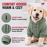 Tuff Pupper Dog Hoodie, Premium Quality Insulated Fabric - Sage Teal / Medium (25-40 lbs) - image 3
