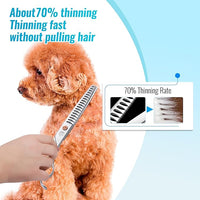 Dog Grooming Scissors: 7 inch Pet Chunker Shears Made Of Japanese 440c Advanced Stainless Steel Professional Grooming Scissors for Dogs Cats and Other Pets