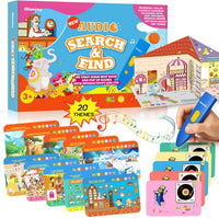 Qiaojoy Bilingual Interactive World Map for Kids Learning Educational - Search and find