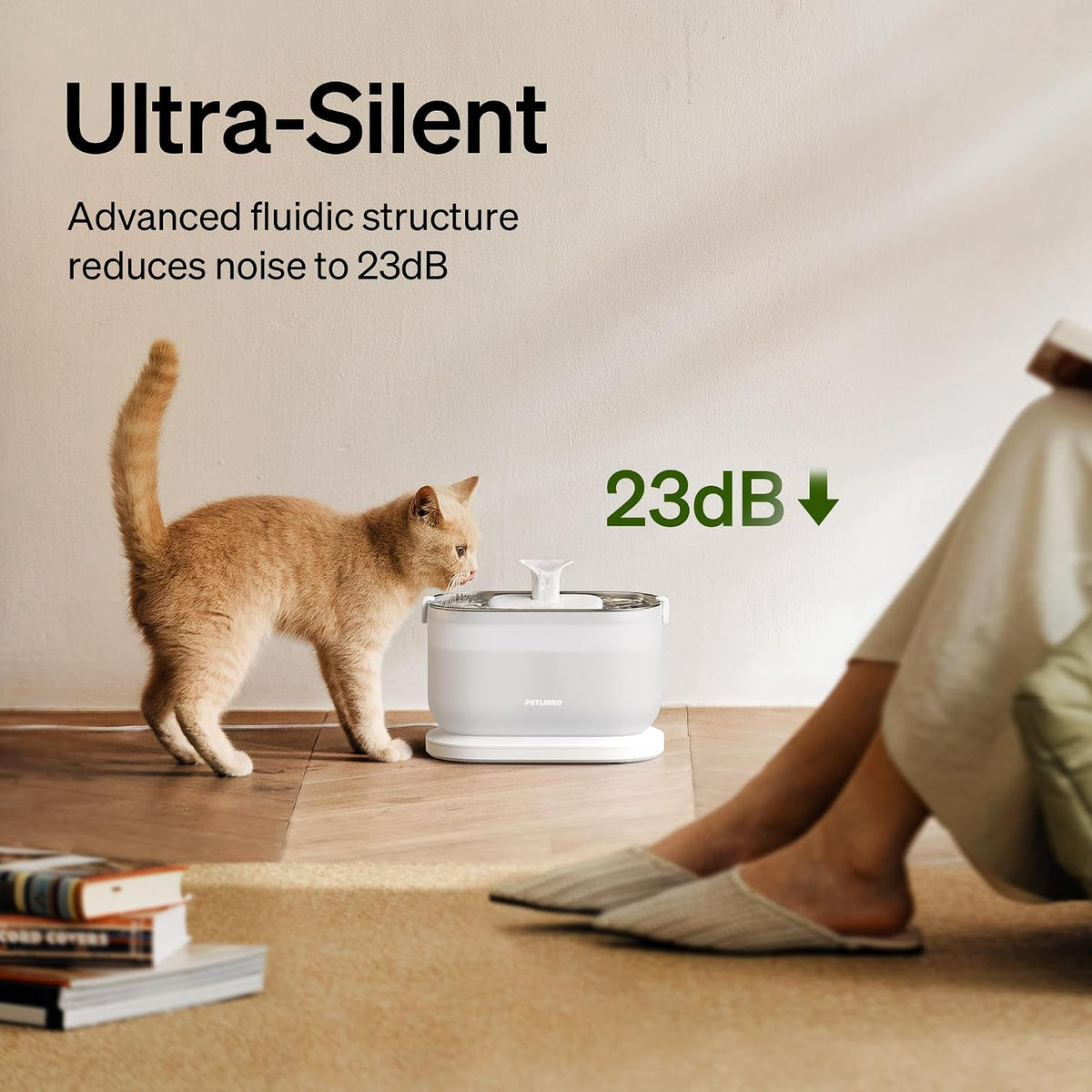 PETLIBRO Cat Water Fountain Stainless Steel Tray - 2.5L Fountain - image 4