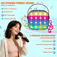 Karaoke Machine with 2 Microphones for Kids - White - image 4