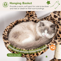 Globlazer Z78 Heavy Duty Cat Tree for 20lbs Large Adult Cats - Leopard Print / 78 inch - image 4