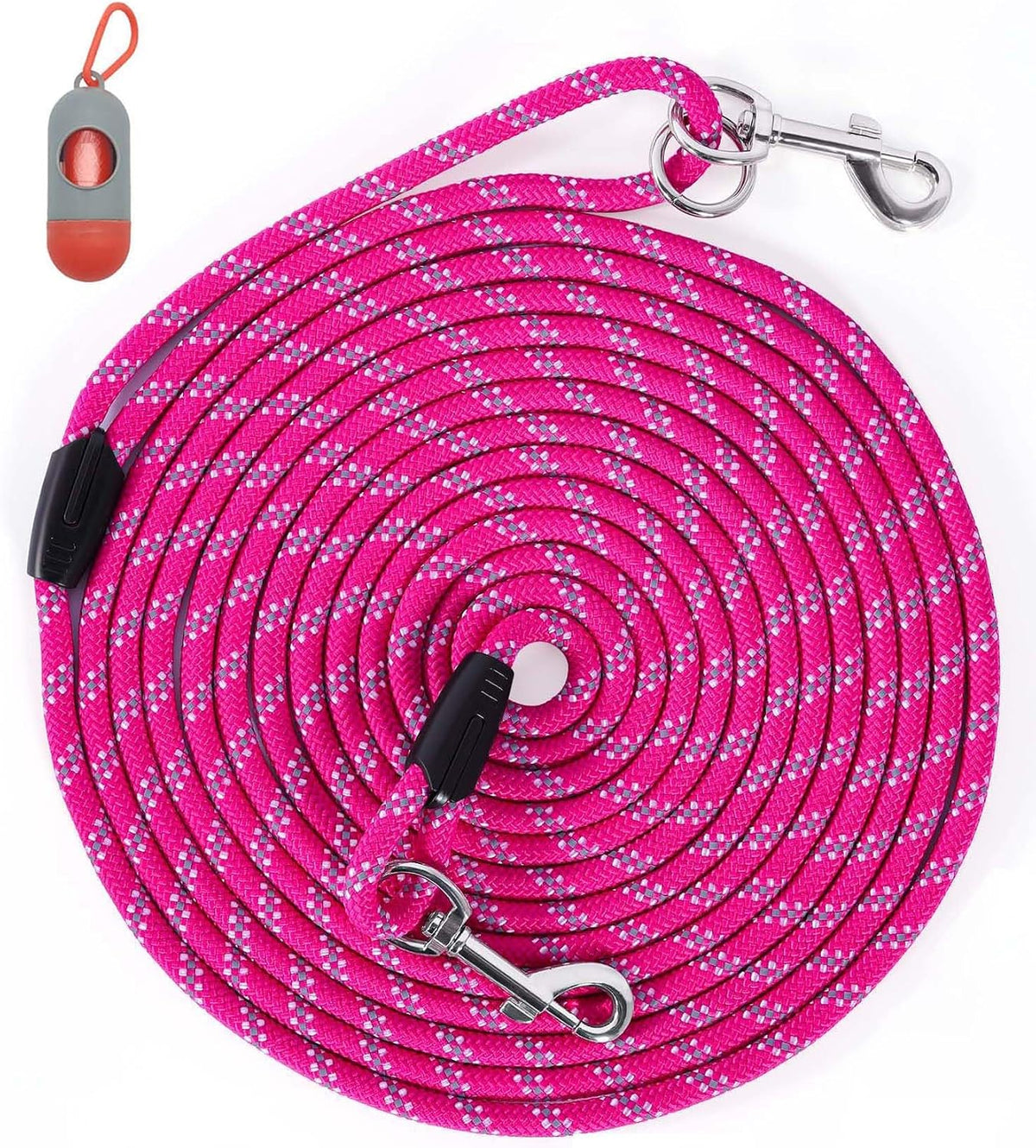 Long Dog Leash for Training 10FT/16FT/20FT/30FT/50FT/100FT - 100FT* 3/8 inch / 1Pack HotPink