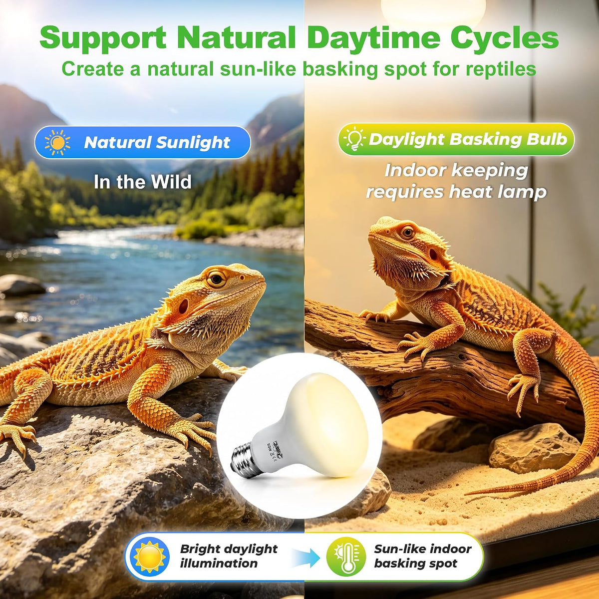 LUCKY HERP Reptile Heat Lamp Bulbs 100W - 50 - image 2