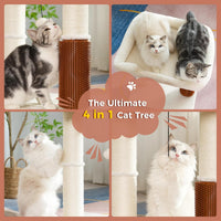 Cat Tree Tower for Large Cats Cat Scratching Post with Bed 20X16” – Essentials for Cats - Large / Beige - image 4