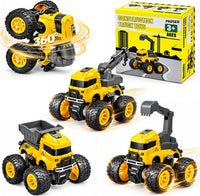 4 Pcs Construction Monster Truck Toys