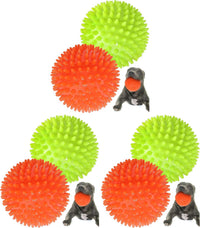 Pweituoet 4.5” Heavy Duty Squeaky Dog Balls for Medium Large Dogs - 4.5" (Pack of 3)