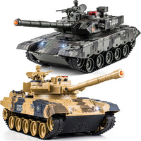 Supdex 1/24 RC battle tank set, M1A2 and Leopard II tanks with remotes - view 3