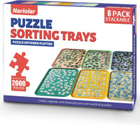 Nariolar extra-large stackable puzzle sorting trays in 6 colors - view 2