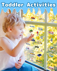 Benresive Reusable Sticker Book, Travel Stickers for Kids - Vehicle - image 4