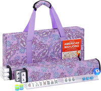 American Mahjong Game Set, 166 Quality White Tiles - Purple