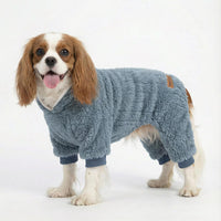 Fitwarm Collared Neck Plaid Dog Pajamas - X-Large / Steel Blue - image 3