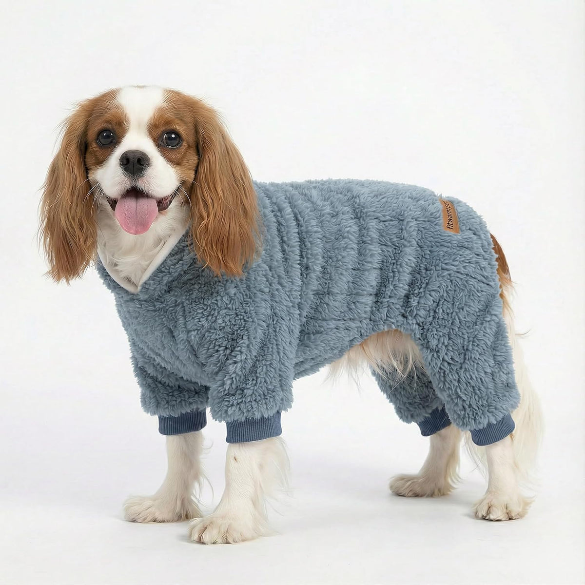 Fitwarm Collared Neck Plaid Dog Pajamas - X-Large / Steel Blue - image 3