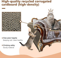 Luxury Cardboard Cat Scratcher Sofa Bed - Retro Baroque - image 3