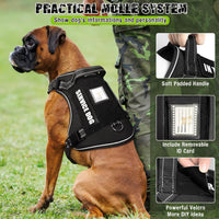 Tactical Dog Harness and Leash Set with 10 Patches for Large Dogs – Essentials for Dogs - X-Large / Black - image 4