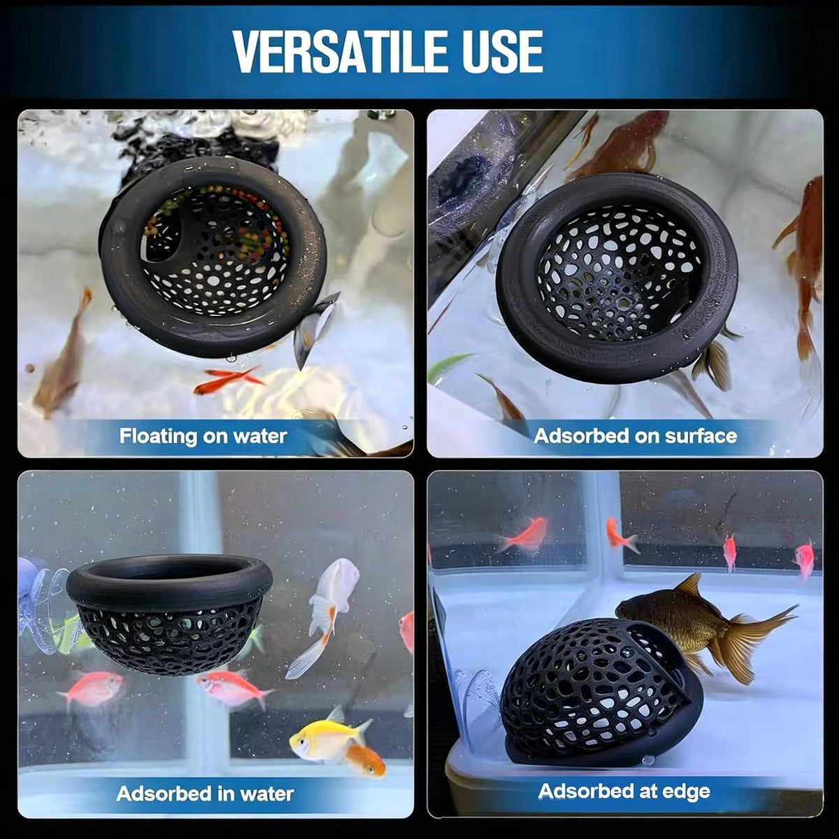 Multi-Functional Betta Hammock Feeding Bed - Black - image 2