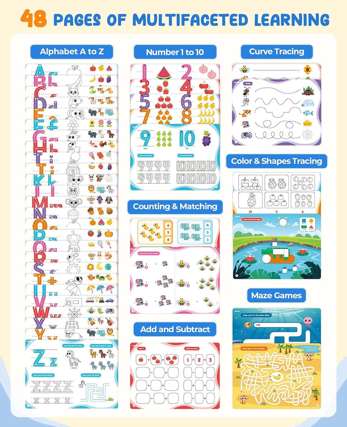 JoyCat seek and find activity book with dry erase markers, cloth and storage bag - view 19