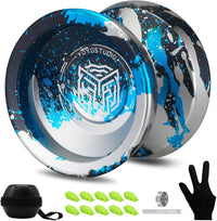 YOYOSTUDIO H17 dual purpose aluminum trick yoyo with strings, glove and case - view 6