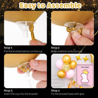 JOYYPOP 4 Sets Balloon Stand Kit For Table - Clear - image 4
