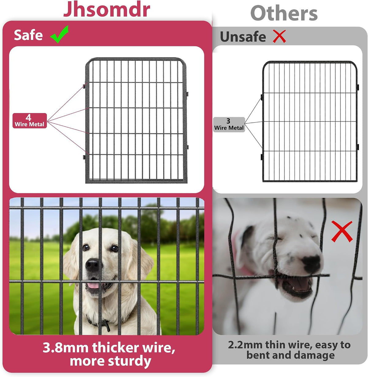 Dog Playpen, Portable Pet Fence for Yard RV Camping - image 4