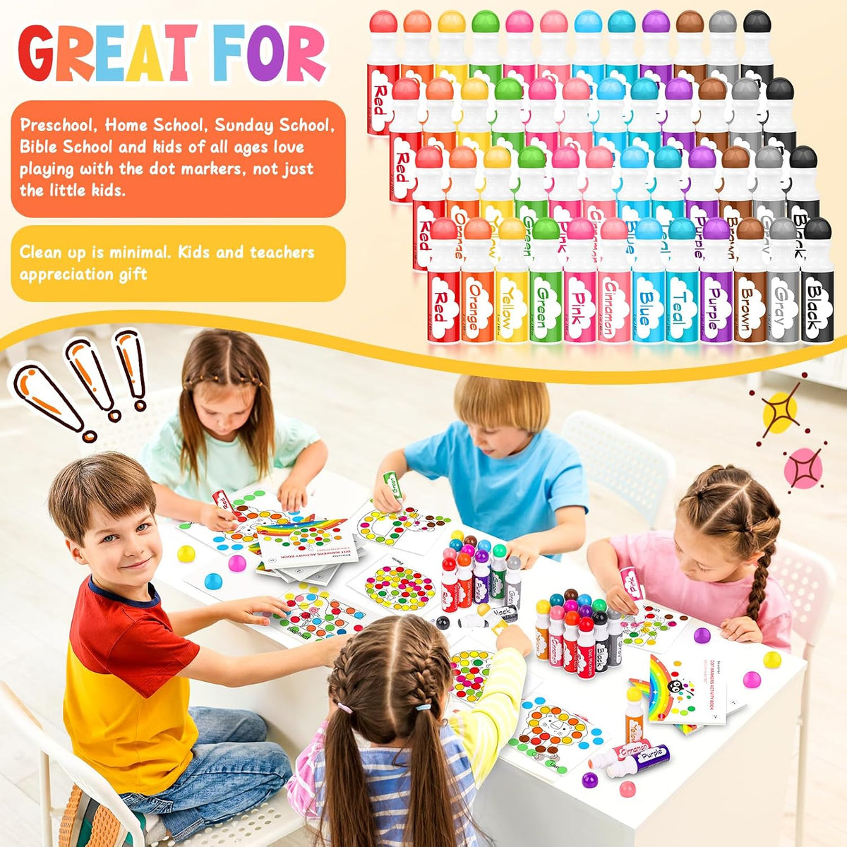 Dot Markers for Toddlers Kids - 96 - image 2