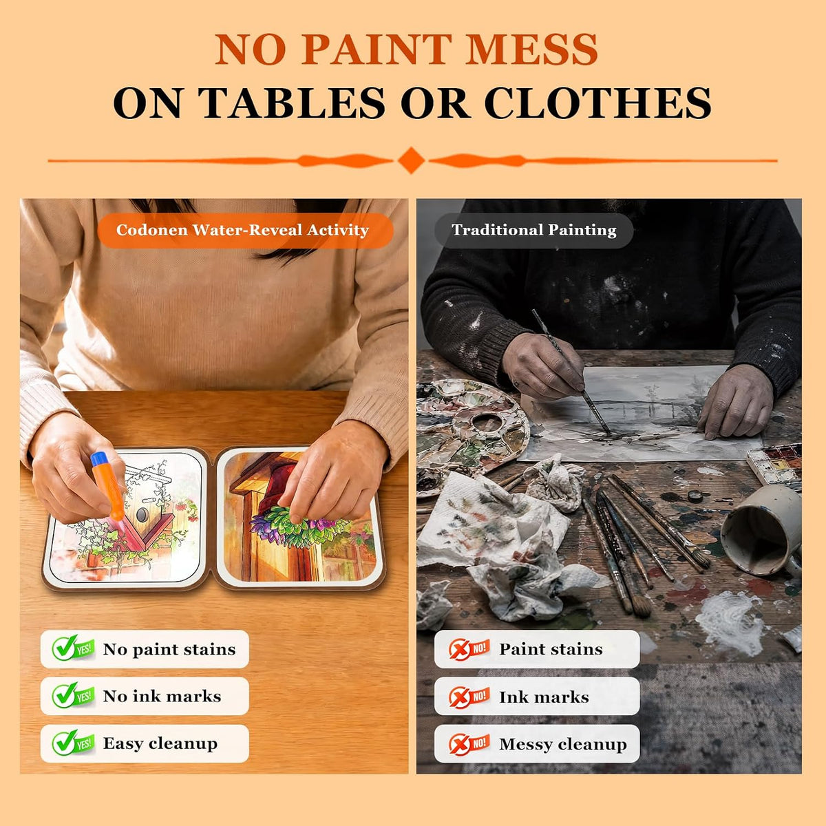 25 Pack Dementia Products for Elderly Reusable Water Doodle Coloring - Water Painting Kit / 2 Pack Book - image 4