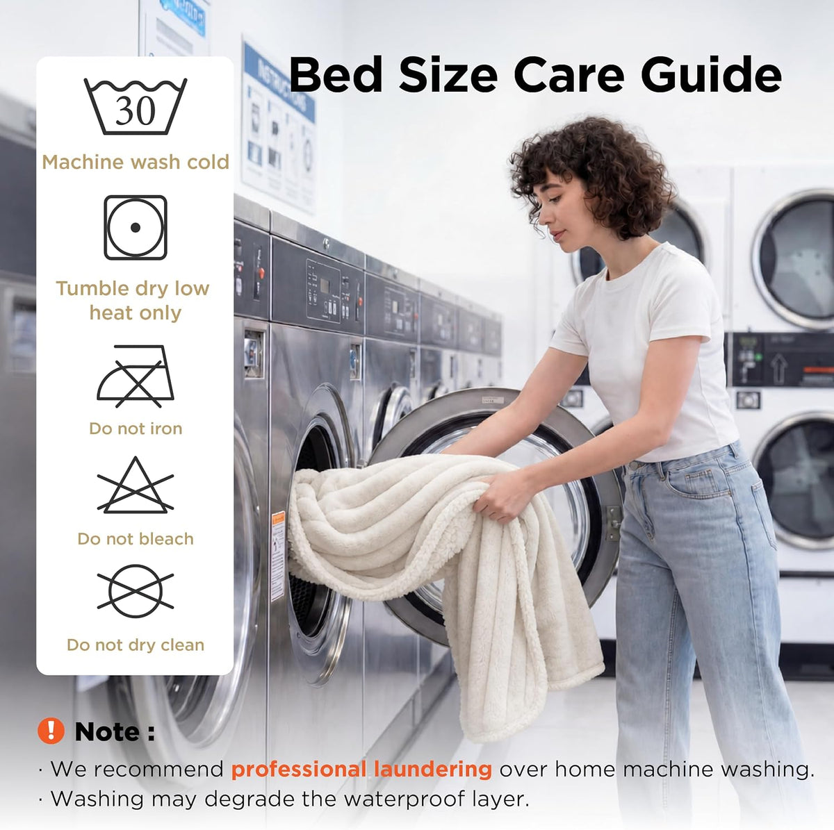 Bedsure ComfyFleece Waterproof Dog Blankets for Large Dogs - Twin(60x80")-1pc / Cream - image 4