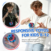 MAGICYOYO N11 Metal Yoyo Professional Responsive & Unresponsive Trick - Black blue red - image 3