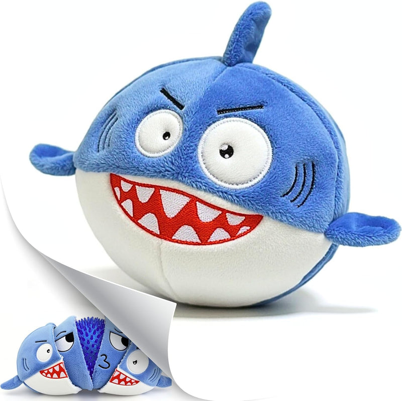 Dog Toy for Aggressive Chewers, Tough Squeaky Chew Ball - Blue