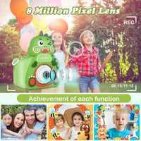 Zeacool Kids Camera, HD Digital Video Camera - Dinosaur Green - image 4
