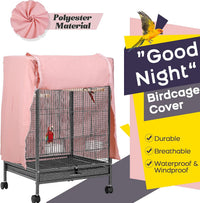 QBLEEV Bird Cage Covers, Breathable Blackout Birdcage Covers for Night – Essentials for Birds - Pink / 20.5"L X 20.5"W X 29.1"H - image 2