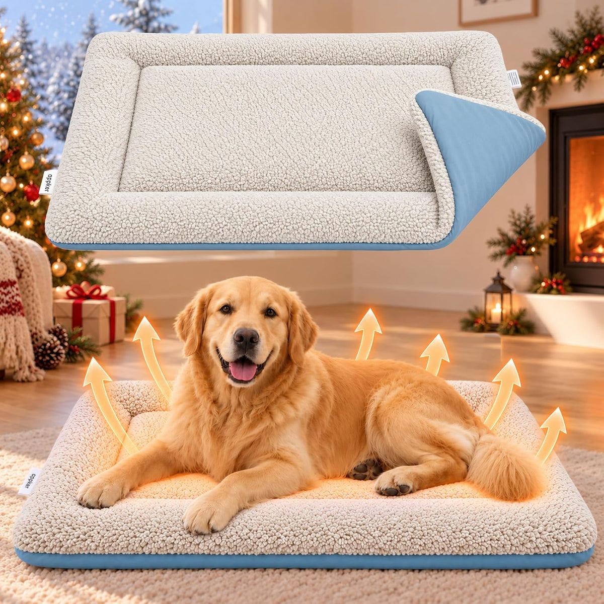 Cooling Mat for Dogs, 28"x 19" Thick & Durable Dog Cooling Mat - Light Gray / L