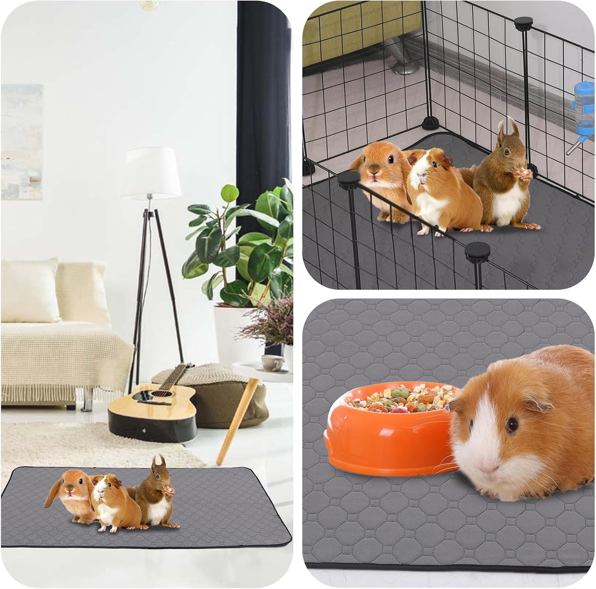 2Pack Guinea Pig Cage Liners - 12 In Grid Length / C&C 2x2(24" x 24") 2Pack - image 4