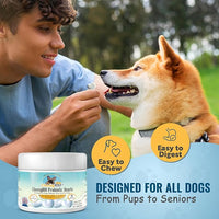 – Crunchy Probiotic Dog Treats with 4 Billion Cultures – Freeze-Dried Yogurt Hearts for Gut Health