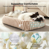 MIXJOY orthopedic dog bed with raised rim and faux fur, medium size - view 2