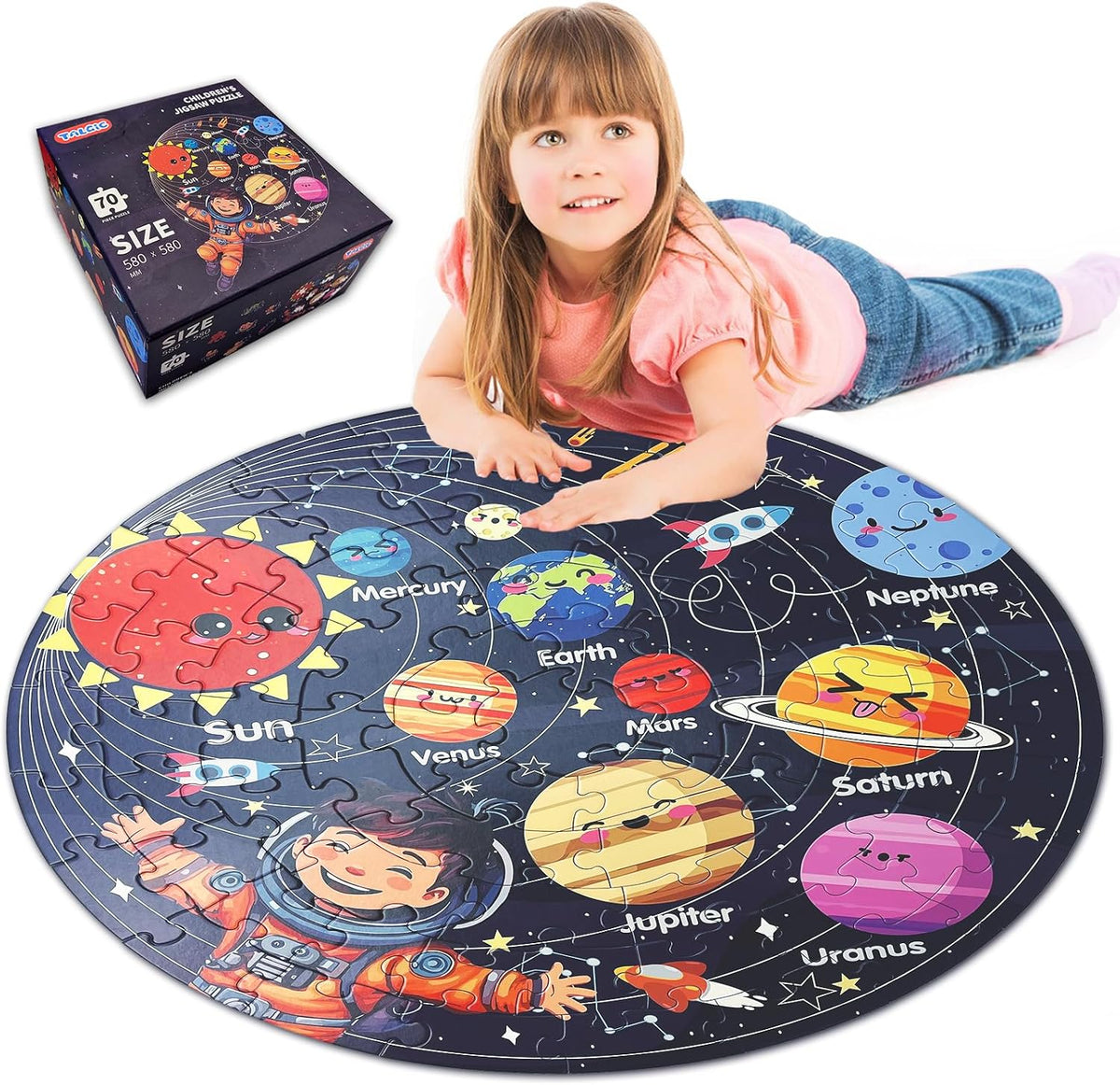 TALGIC Jumbo Floor Puzzle for Kids Ages 4-6 - Multi-colored
