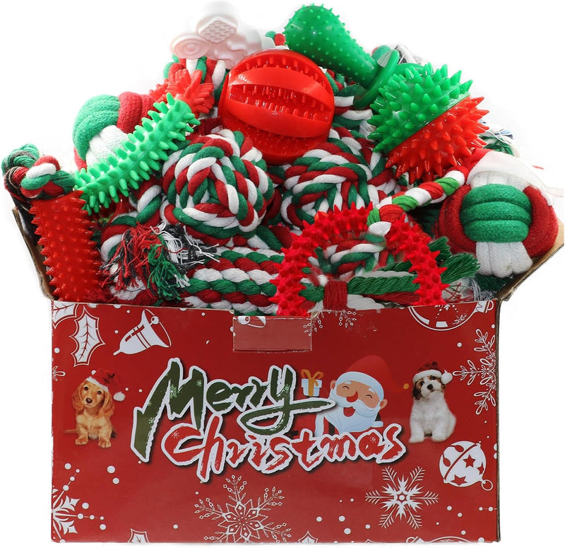 Beiker 20 Pack Puppy Chew Toys - Christmas