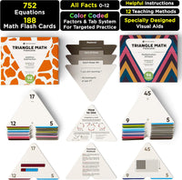 Think Tank Scholar color-coded triangle math flash cards for grades K-6 - view 11