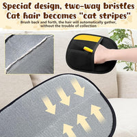 KLIFE 2Pcs Pet Hair Remover Glove for Cats & Dogs, Electrostatic Pet Hair Removal Gloves, Reusable Double Sided Pet Hair Remover for Couch, Furniture, Carpet, Car Seat