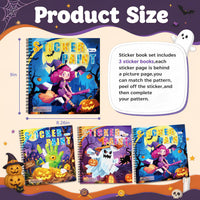 Homicozy 3Pcs Paint by Number Sticker Books for Kids 4-8 - Halloween-3pcs - image 4