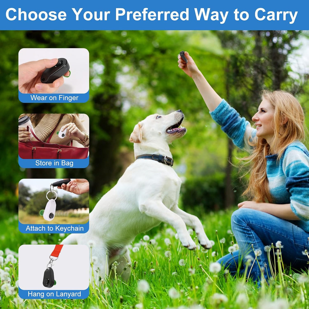 BARKIE Dog Training Clicker with Finger Ring 2 Pack - image 4