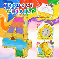 Rainbow Number 5 Pinata for 5th Birthday Party Decorations - 4 - image 2