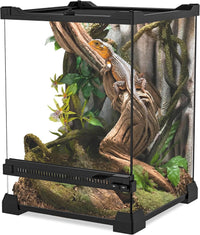 Folding Reptile Travel Terrarium Tank 17" × 12" × 10" – Essentials for Reptiles And Amphibians - 8" x 8" x 12"