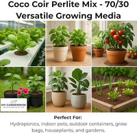 Coco Perlite - Coco Coir Perlite Mix - 70/30 Growing Media - Hydroponic, Indoor & Outdoor, Grow Bags & House Plants (15 quarts - 0.5 cu ft)