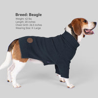 Dog Sweater Long Sleeve Warm Knit Sweaters for Small Dogs Cats Boy – Essentials for Dogs - 1# Navy / Medium - image 3