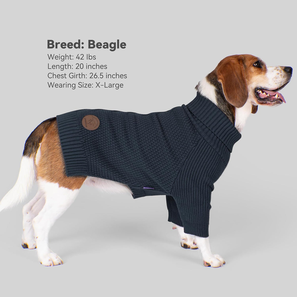 Dog Sweater Long Sleeve Warm Knit Sweaters for Small Dogs Cats Boy – Essentials for Dogs - 1# Navy / Medium - image 3
