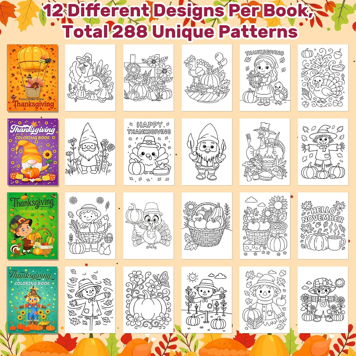 Elfew 24 pack mini Halloween coloring books for kids with pumpkin and ghost covers - view 9