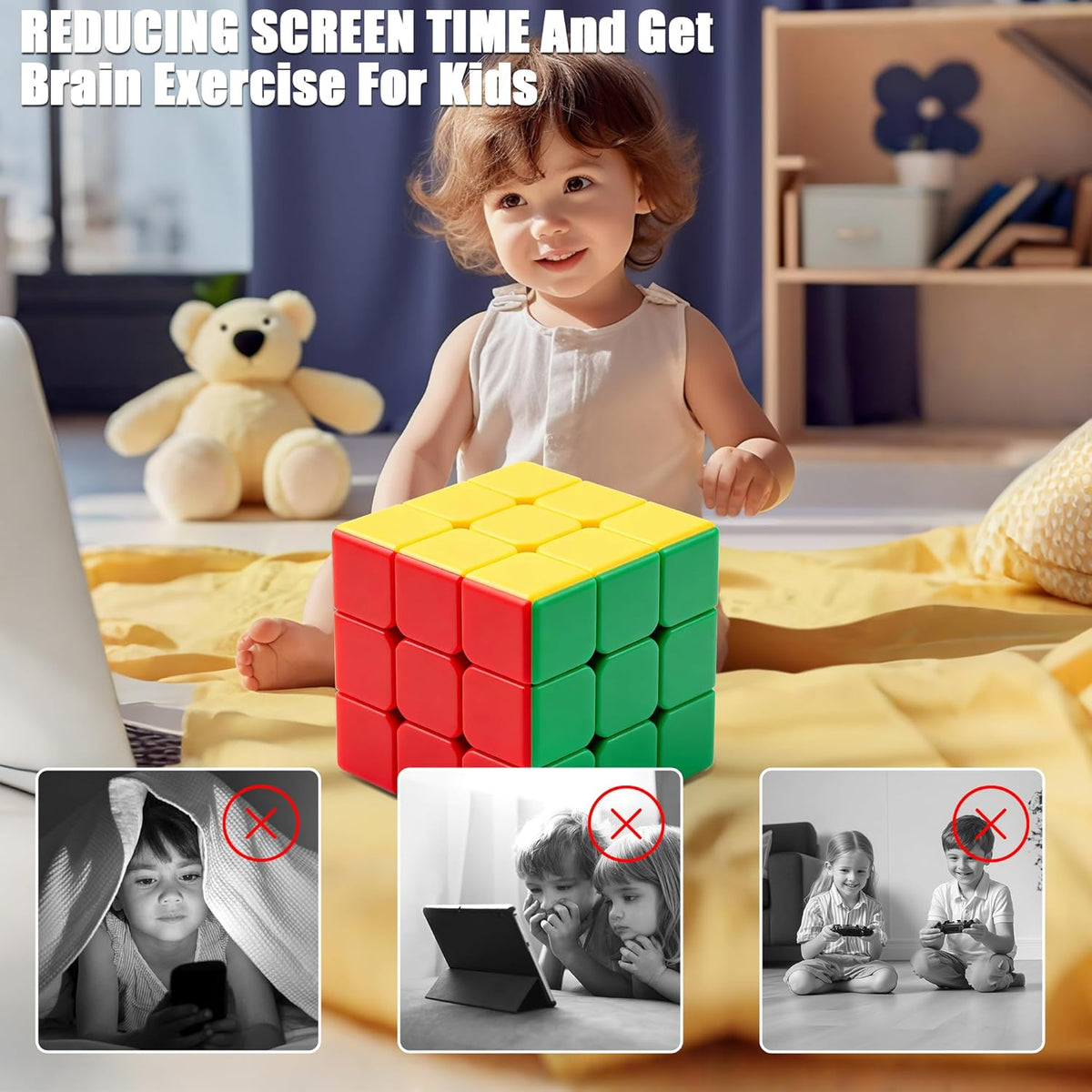Giant Magic Cube 3x3, 18CM Extra Large Stickerless Puzzle Cube for All Ages – Fun for Kids & Family - image 3