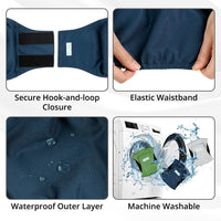 Paw Legend Washable Dog Belly Band Wrap Diapers for Male Dog - Army, Grey, Navy (Black Lining) / XX-Large - image 4