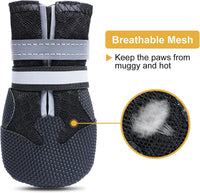 Dimicoo Breathable Dog Boots for Medium Large Dogs - Black / M (Insole Width 2.2")for 30~44lb - image 2